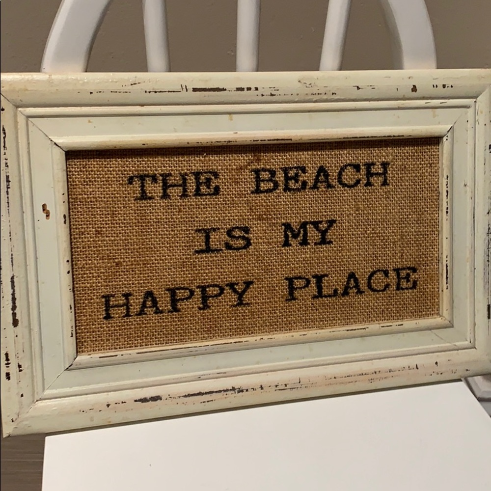 The Beach is My Happy Place home decor sign
